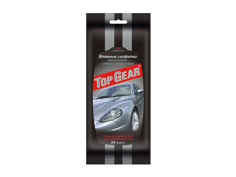 Салфетки Top Gear №30 для стекол зеркал и фар