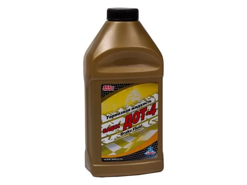 Жидкость тормозная Дот4 BAKSS 455г