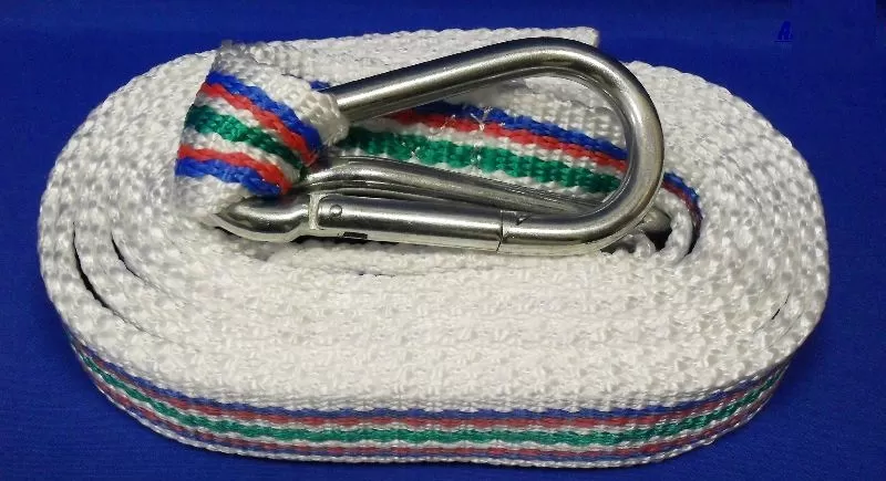 Трос лента 12тонн 5метров с крюками усиленный